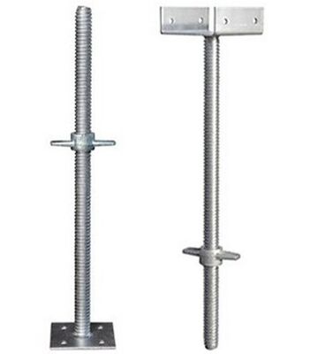 Q235 Electro Galvanized Steel Scaffolding Adjustable Base Jack HDG Surface Treatment