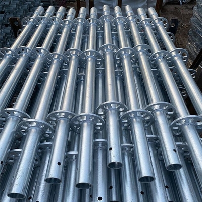 HDG Q355 48.3mm 3m EN12811 Certified Wedge Tubular Ringlock Scaffolding 8mm Ring Thickness