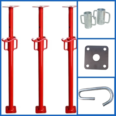 Light Duty Powder Coated Red Steel Construction Support Telescopic Prop wih Cup Nut