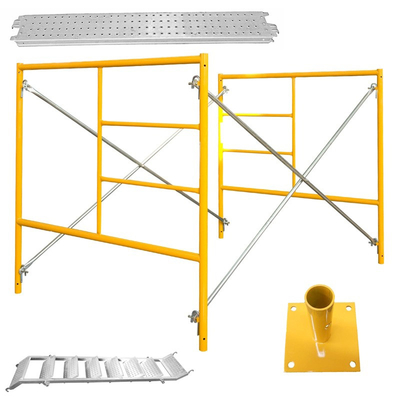 Versatile Blue Q235 Steel Mason Frame Scaffolding with Pre-Galvanized Coating Lightweight Design