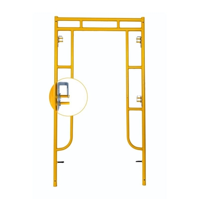 Indoor/Outdoor Steel Walk Through Frame Scaffolding with Powder Coated Finish and Yellow Q355 Steel