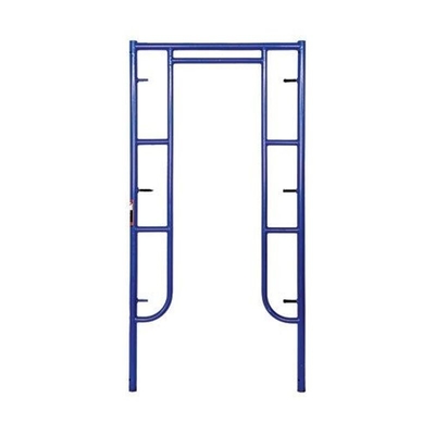 Blue Powder Coated Q235 Steel Frame Scaffolding Walk Through Style Various Sizes Easy Installation