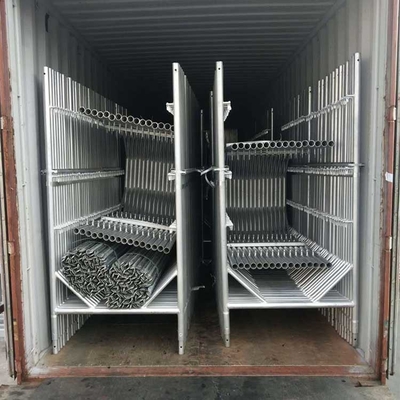 W-Style 3′ X 5' Ladder Style Frame Scaffolding Yellow Pre-Galvanized Q355 Steel