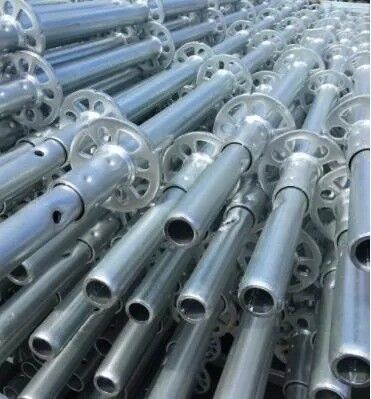 Commercial Q355 Steel Ringlock Standard with Long-lasting Hot-dipped Galvanized Coating and Ledger Length 0.73m-3.07m Scaffolding